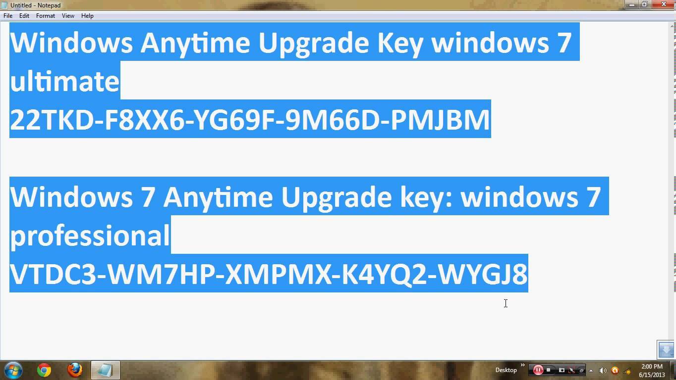 Serial Key Do Windows 7 Professional 32 Bits